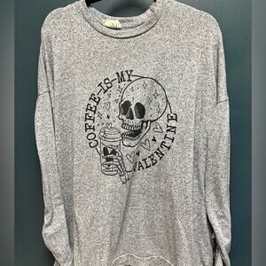 Oversized Coffee is my Valentine Crewneck Medium